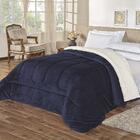 Coberdrom Casal Noruega Sherpa Manta Flannel 1pç - 100% Polié