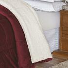 Coberdrom Casal Noruega Sherpa Manta Flannel 1pç - Vinho