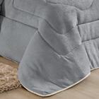 Coberdrom Casal Pele De Carneiro 01 Peça Cinza