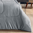 Coberdrom Casal Queen 1 Peça Cinza