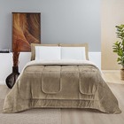 Coberdrom Casal Queen E Manta 1 Peça Cáqui