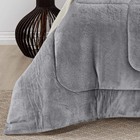 Coberdrom Casal Queen E Manta 1 Peça Cinza