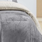 Coberdrom Casal Queen E Manta 1 Peça Cinza