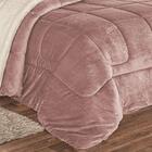 Coberdrom Casal Queen E Manta 1 Peça Rosê