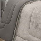 Coberdrom Casal Queen Edredom Felpudo Dupla Face Cotex Cinza