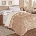 Coberdrom Casal Queen Size Caqui Edredom Cobertor Pele 240x22