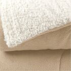 Coberdrom Casal Queen Toque Lã De Carneiro Sherpa/manta Bege