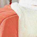 Coberdrom Casal Queen Toque Lã De Carneiro Sherpa/manta Salmão