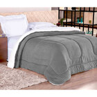 Coberdrom Cinza Pele De Carneiro Qeeun Size 2,40m X 2,20m Dup