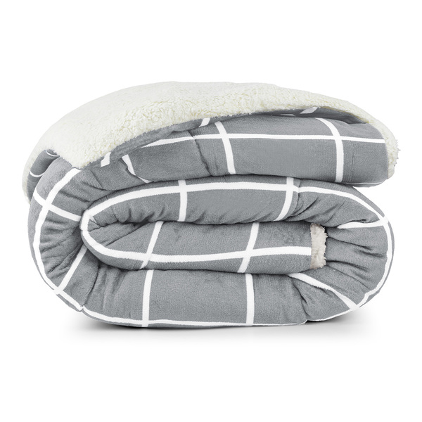 Coberdrom Cobertor Brooklyn Solteiro Sherpa Manta Flannel Qua