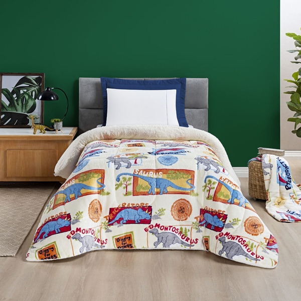 Coberdrom Cobertor Fantasy Solteiro Infantiil Sherpa Manta To