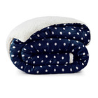 Coberdrom Cobertor Meggy Poá King Sherpa Manta Flannel Bolinh