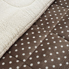 Coberdrom Cobertor Meggy Poá Solteiro Sherpa Manta Flannel Bo