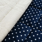 Coberdrom Cobertor Meggy Poá Solteiro Sherpa Manta Flannel Bo