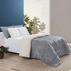 Coberdrom Cobertor Meggy Poá Solteiro Sherpa Manta Flannel Bo