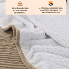 Coberdrom Cobertor Queen Aveludado Manta Soft Com Sherpa Dupl