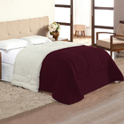 Coberdrom Cobertor Queen Vinho Dupla Face + Jogo De Cama 400