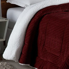 Coberdrom Cobertor Robust King Manta Canelada Sherpa Lã De Ca