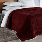 Coberdrom Cobertor Robust King Manta Canelada Sherpa Lã De Ca