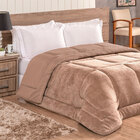 Coberdrom Cold Soft Microfibra Queen Bege 1 Peça 2,40m X 2,20m