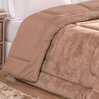 Coberdrom Cold Soft Microfibra Queen Bege 1 Peça 2,40m X 2,20m