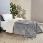 Coberdrom Diamond Solteiro Sherpa Com Manta Flannel 01 Peça -