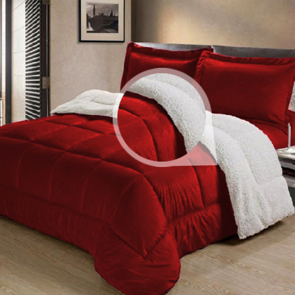 Coberdrom Dupla Face  Casal Queen Tipo Pele De Carneiro Fique