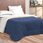 Coberdrom Dupla Face Casal Azul Marinho Sherpa / Soft 2,40m X