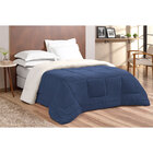 Coberdrom Dupla Face Casal Azul Marinho Sherpa / Soft 2,40m X