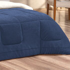 Coberdrom Dupla Face Queen Azul Marinho Sherpa / Soft 2,50m X