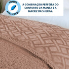 Coberdrom Edredom Manta Casal Aveludado Com Sherpa Soft Dupla