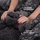 Coberdrom Edredom Manta Casal Aveludado Com Sherpa Soft Dupla