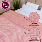 Coberdrom Edredom Manta Queen Aveludado Com Sherpa Soft Dupla