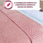 Coberdrom Edredom Manta Queen Aveludado Com Sherpa Soft Dupla