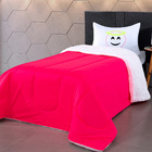 Coberdrom Edredom Solteiro Fluorescente Porta Bordado - Pink