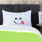 Coberdrom Edredom Solteiro Fluorescente Porta Bordado - Verde