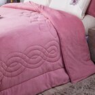 Coberdrom Floral Hibisco King 3 Peças Dupla Face Manta Microf