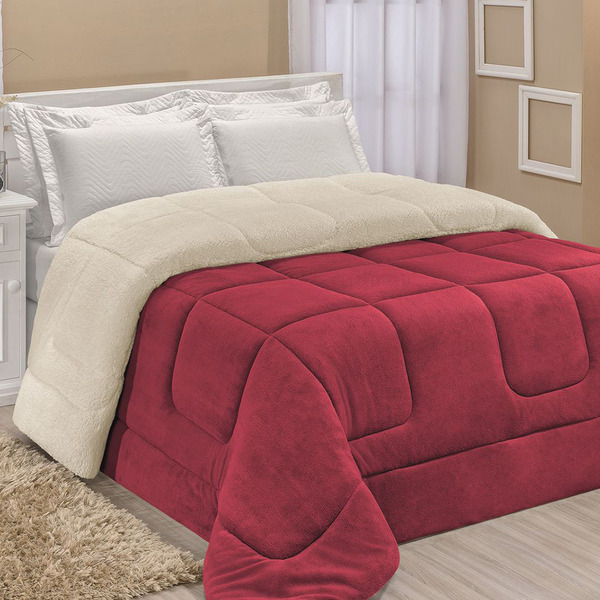 Coberdrom Magnus Casal King Dupla Face Sherpa Com Manta Soft