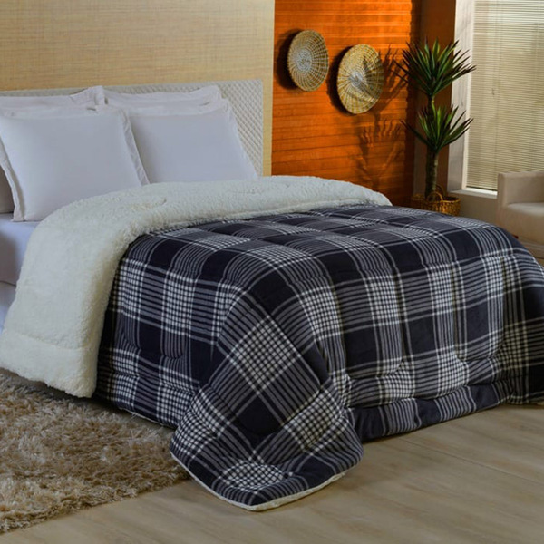 Coberdrom Magnus Casal King Dupla Face Sherpa Com Manta Soft
