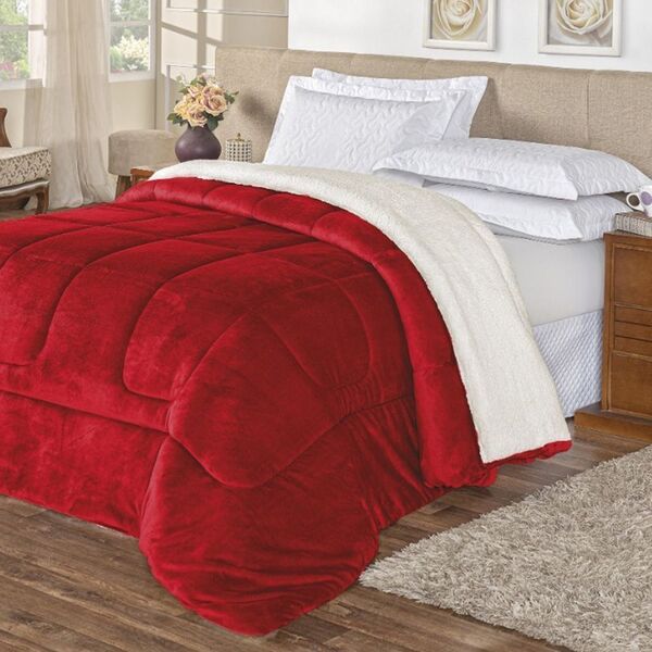 Coberdrom Pele De Carneiro Sherpa Everest Solteiro 01 Peça -