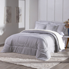 Coberdrom Queen 400 Fios Dupla Face 5 Peças Cinza