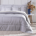 Coberdrom Queen 400 Fios Dupla Face 5 Peças Cinza