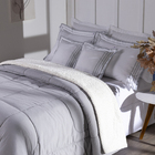 Coberdrom Queen 400 Fios Dupla Face 5 Peças Cinza