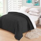 Coberdrom Queen Canelado Manta Sherpa - Preto