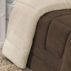 Coberdrom Robust Queen Manta Sherpa 1 Peça Marrom