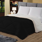 Coberdrom Sherpa 2 Em 1 Dupla Solteiro Face Preto Casen