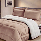 Coberdrom Sherpa Casal Queen Edredom Pele Carneiro Cotex Bege