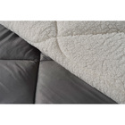 Coberdrom Sherpa Casal Queen Tipo Lã De Carneiro Cinza E Palh