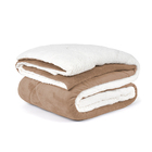 Coberdrom Sherpa Cobertor Bege Queen Size Dupla Face Sherpa +