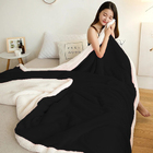 Coberdrom Sherpa Cobertor Queen Dupla Face Casal Preto Casen